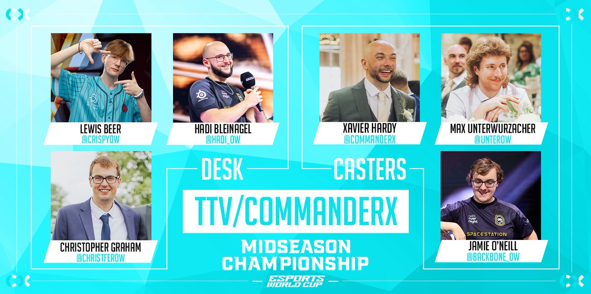 The Talent announcement you've all been waiting for

See you tomorrow for full coverage of the Esports World Cup

Games start at 14:00 BST / 16:00 AST / 09:00 EDT