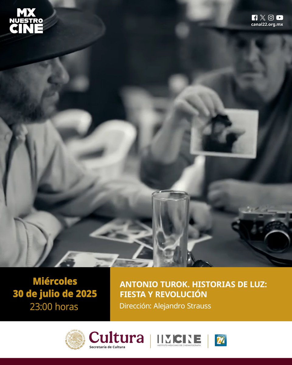 🌃 Termina tu día con el largometraje: “Antonio Turok. Historias de Luz: Fiesta y revolución”, dirigido por Alejandro Strauss.

📹 Descubre la vida y obra de Turok, fotógrafo clave para documentar los conflictos sociales en México desde los años setenta hasta hoy.

⏰Hoy, 23:00 h