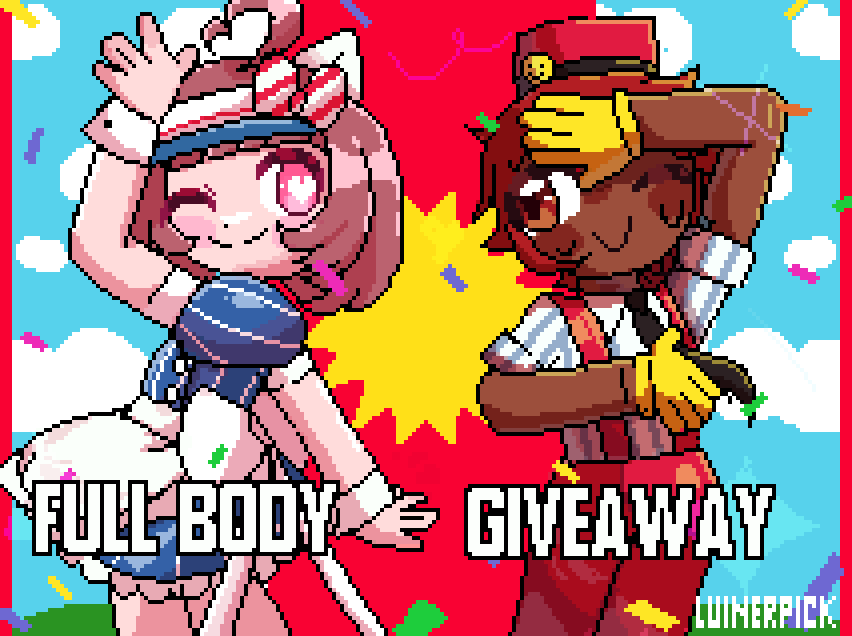 ❤200 FOLLOWERS GIVEAWAY❤

Hey, beauties! To celebrate reaching 200 followers, I'm giving away a FULL BODY ILLUSTRATION. To enter the giveaway, all you have to do is:

🍕-Follow me
🍕-Retweet and like
🍕-Comment on your OC (optional)

Good luck! ❤
#Giveaway #pixelart