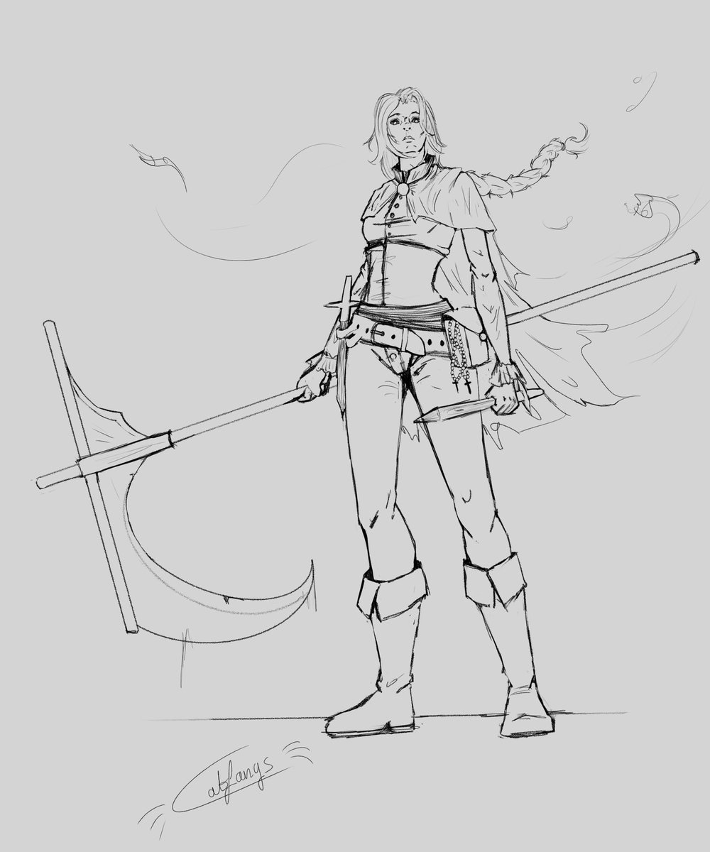 #art #sketch #characterart #DigitalArtist #commissionopen
Vampire Huntress

sketch 2/7

10 € for a sketch like this!
minimal grey shading if wanted! ✌️ 
DM me to discuss wishes! ❤️