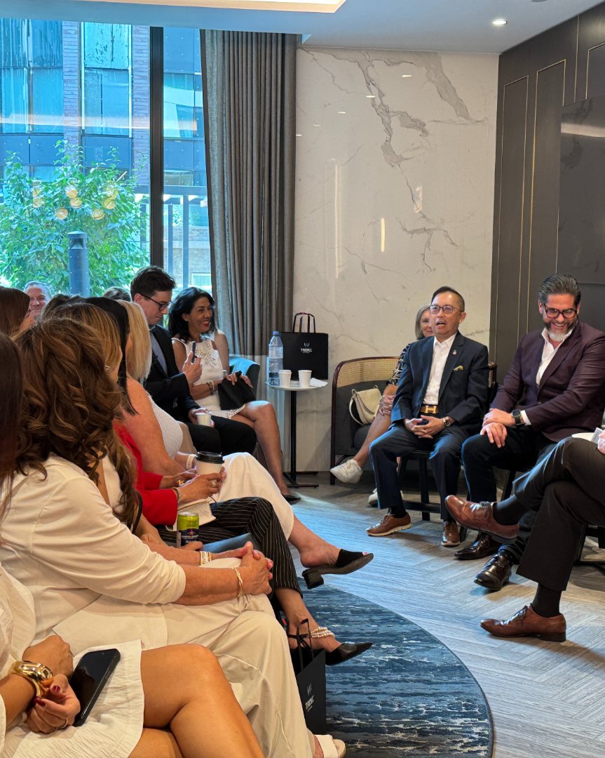 livinginTO's tweet photo. Linda, Lori, and Cherry hard at work attending a panel discussion at Tridel's The Well on Luxury Market Secrets to better serve our clients. https://t.co/IkWuXCtsiR