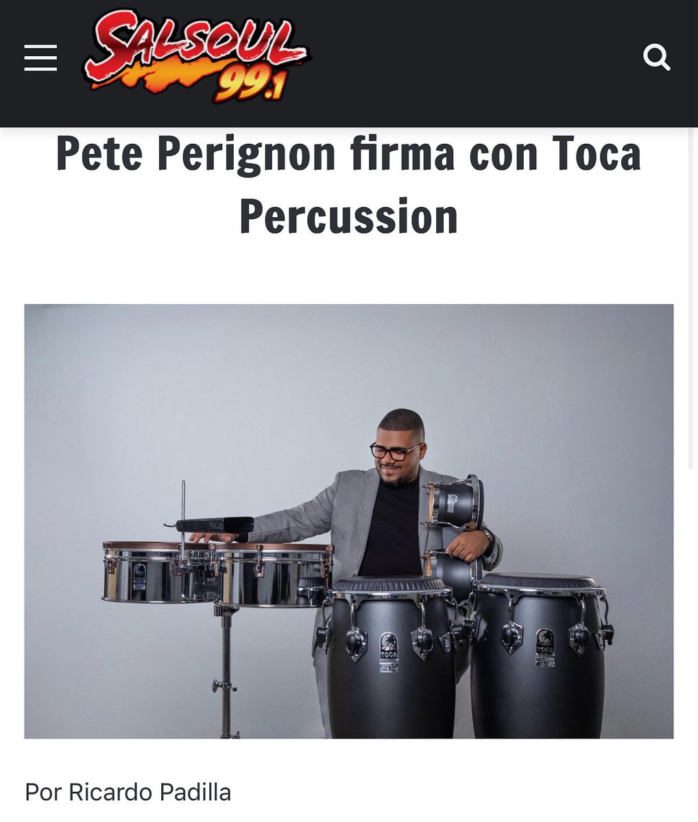 Checkout an article about Toca artist @peteperignon and his family Toca Percussion! 

Link in stories. 🔗 <a href="/salsoul_fm/">Salsoul</a> 

salsoul.com/lo-que-esta-pa…

#tocapercussion #peteperignon #somosfamilia #salsoul #justplay