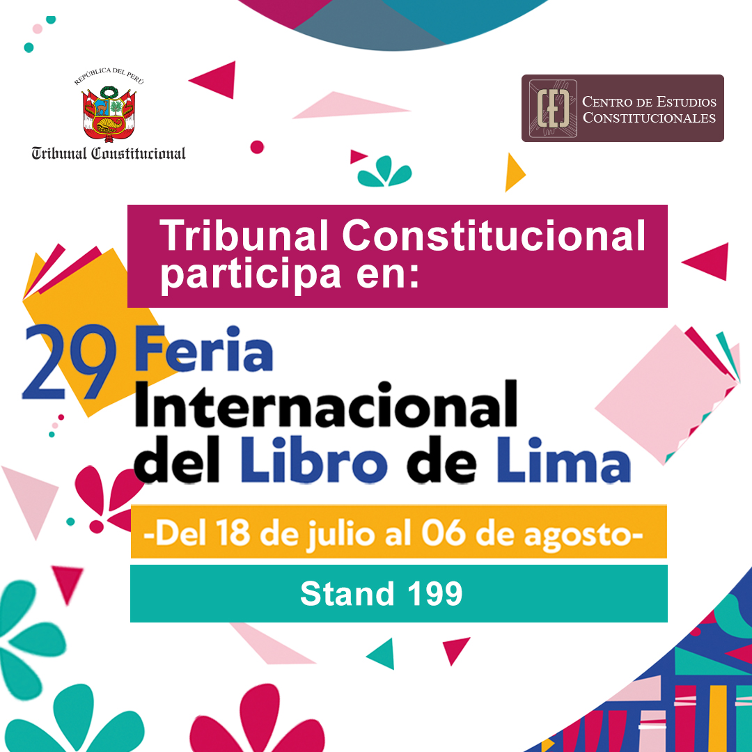 Centro De Estudios Constitucionales (@cectcperu) on Twitter photo 📚 ¡El <a href="/TC_Peru/">Tribunal Constitucional del Perú</a> a través de su Centro de Estudios Constitucionales participa en la <a href="/FILLima2025/">FIL Lima</a>!
✅Visita nuestro stand hasta el 6 de agosto.
🎟️ Adquiere tus entradas a la FIL en 👉 acortar.link/AYexwq
▶️ Te esperamos en el Parque Próceres de la Independencia, Jesús María. 📚 ¡El <a href="/TC_Peru/">Tribunal Constitucional del Perú</a> a través de su Centro de Estudios Constitucionales participa en la <a href="/FILLima2025/">FIL Lima</a>!
✅Visita nuestro stand hasta el 6 de agosto.
🎟️ Adquiere tus entradas a la FIL en 👉 acortar.link/AYexwq
▶️ Te esperamos en el Parque Próceres de la Independencia, Jesús María.