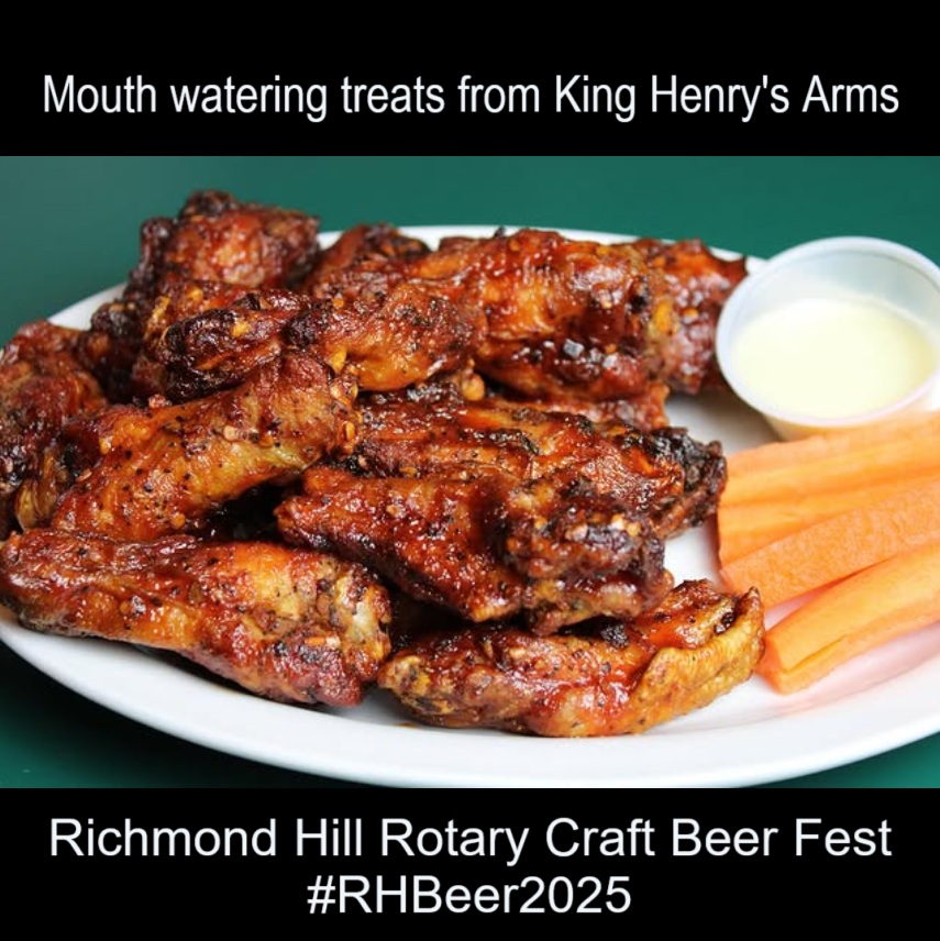 Richmond Hill Rotary (@rotaryrichmondh) on Twitter photo Mouth watering treats from King Henry's Arms is coming to the #RichmondHill Rotary Craft #BeerFestival on Sat. Aug. 16.
Pick up advance tickets for the #beerfest at King Henry's Arms - 9301 Yonge Str. opposite Hill Crest Mall RotaryBeerTasting.com <a href="/Shop_Hillcrest/">Hillcrest Mall</a> #RHBeer2025 Mouth watering treats from King Henry's Arms is coming to the #RichmondHill Rotary Craft #BeerFestival on Sat. Aug. 16.
Pick up advance tickets for the #beerfest at King Henry's Arms - 9301 Yonge Str. opposite Hill Crest Mall RotaryBeerTasting.com <a href="/Shop_Hillcrest/">Hillcrest Mall</a> #RHBeer2025