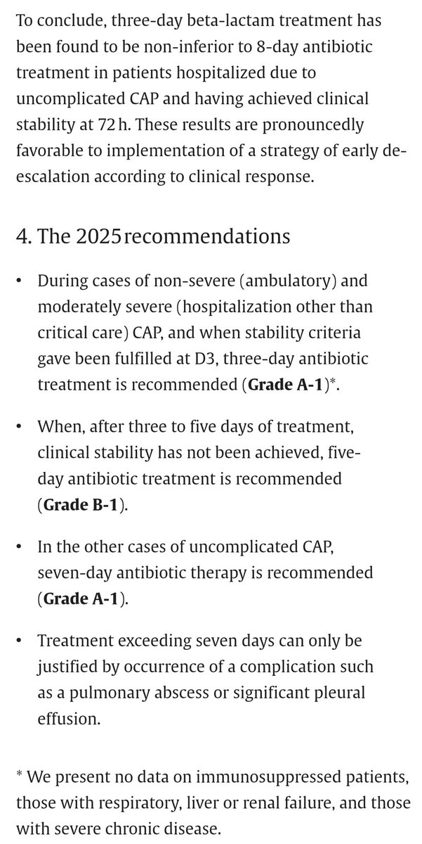 Antibiotic Steward Bassam Ghanem 🅱️C🆔🅿️🌟 (@absteward) on Twitter photo Excellent 🆕💫review article by 🌟 <a href="/aurdinh/">Aurélien Dinh</a>
Duration of antibiotic treatment for community-acquired pneumonia( CAP)
#shorterisbetter
sciencedirect.com/science/articl… Excellent 🆕💫review article by 🌟 <a href="/aurdinh/">Aurélien Dinh</a>
Duration of antibiotic treatment for community-acquired pneumonia( CAP)
#shorterisbetter
sciencedirect.com/science/articl…