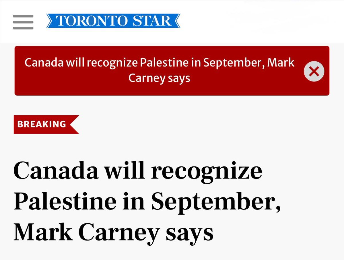Eight Canadian citizens were murdered by terrorists on October 7.

Canada’s Prime Minister Mark Carney wants to reward those terrorists with a state.