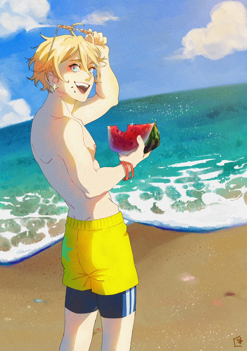 Nijiyellow 4 seasons  ☀️🍂❄️🌼
Summer with Wilson ! ☀️🌊

1/4 #YuDrawWilson