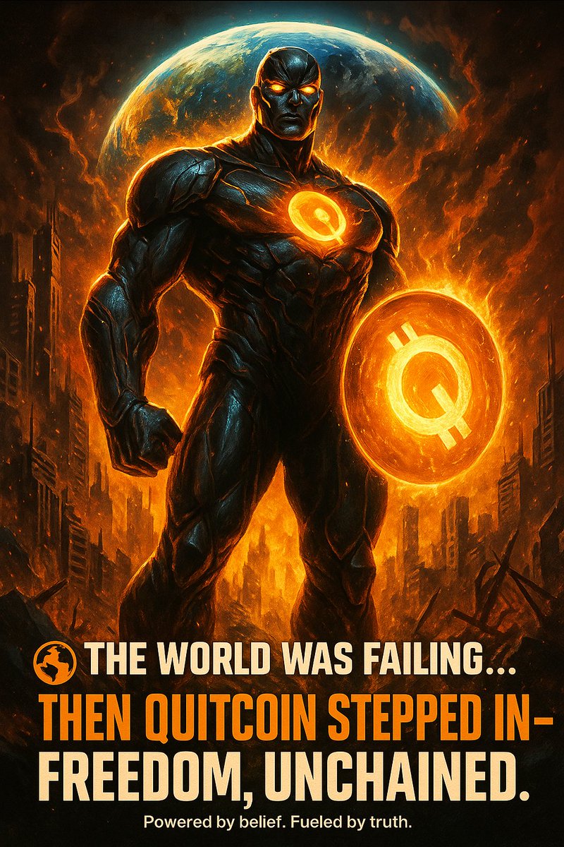 small_boi6's tweet photo. 🔥 When the world was collapsing, one symbol stood tall.
💡 Quitcoin — the spark of truth, the shield of freedom.
#Quitcoin #CryptoRevolution #FreedomUnchained 🌍💥
@_Quitcoincrypto https://t.co/glEV9f7bz2