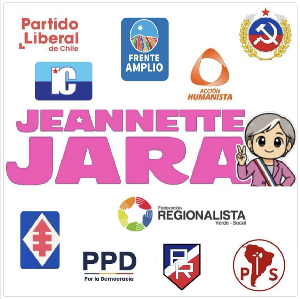 Ya es hora que <a href="/TVN/">TVN</a> <a href="/Mega/">Mega</a> y <a href="/canal13/">El 13</a>  dejen de hablar de la candidata del Partido Comunista y digan como corresponde, la candidata del Progresismo o de la centro-izquierda si lo prefieren.