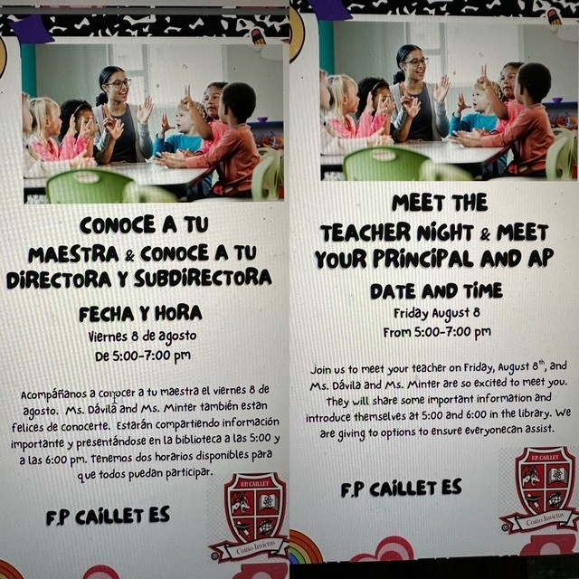 CailletLibrary's tweet photo. Have you heard? We are all waiting for you at school! We are so excited to have you back in school...come have the foretaste on Aug. 9th, 2025 @ 'New Improved Caillet'🤓
@dallasschools; @DISD_Libraries; @shannontrejo; @dallasschools; @DallasISDSupt; @DISDLibrarian https://t.co/w6MapWqd0m