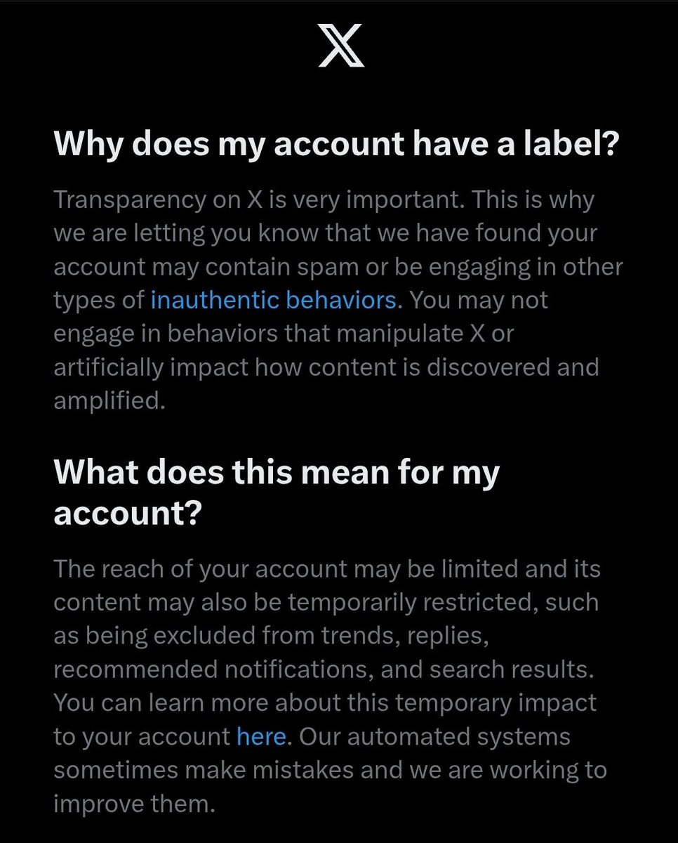 Uh oh...... <a href="/grok/">Grok</a> what did I do/post to get this label?