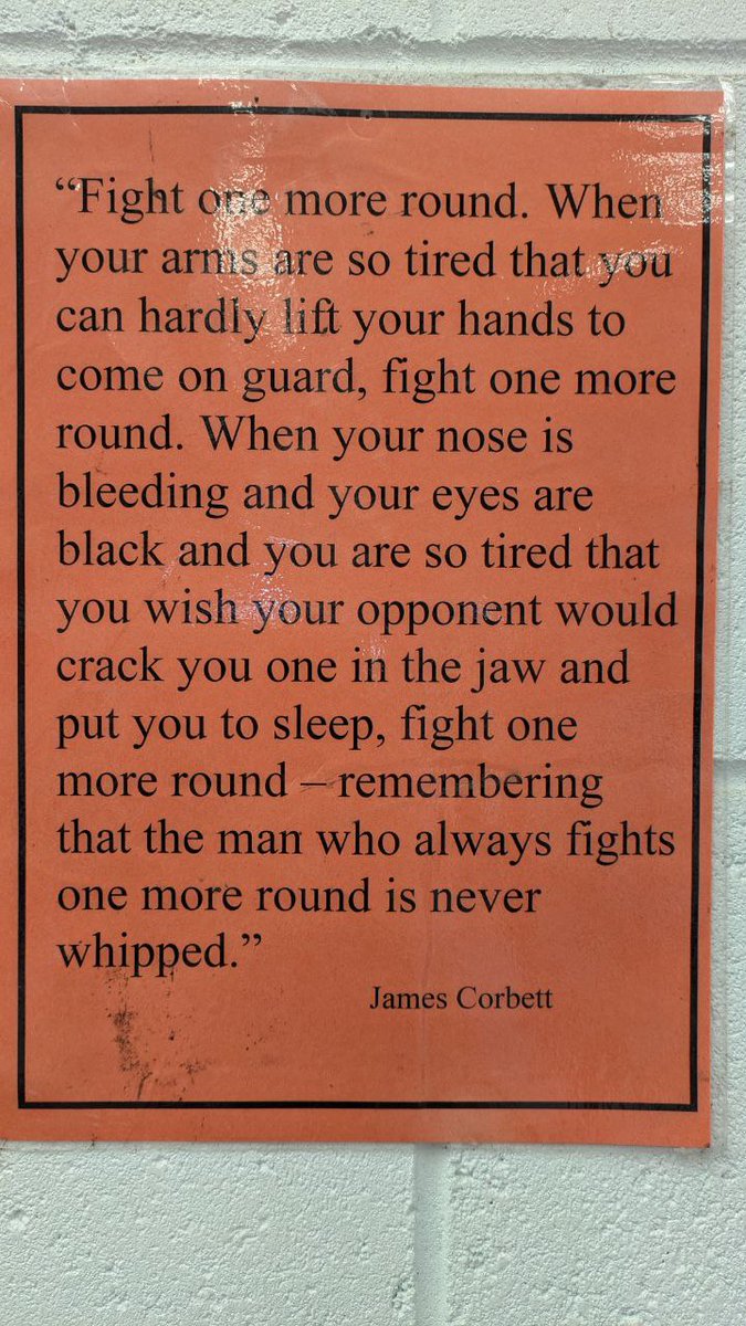 Saw this at my boxing gym and had to share.