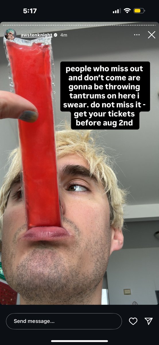 guy’s tantrum on the setlist confirmed