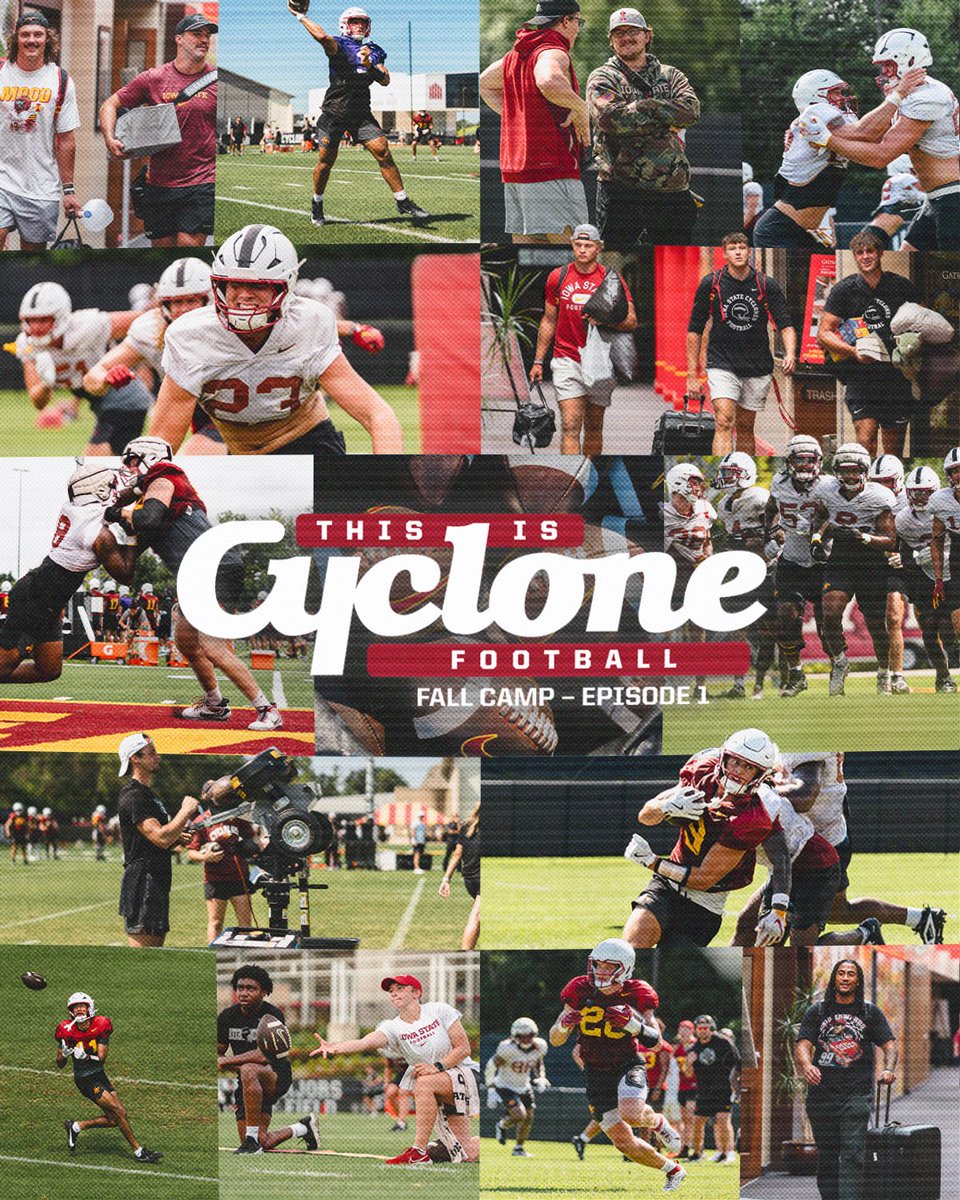 Iowa State Football (@cyclonefb) on Twitter photo This is Cyclone Football -Fall Camp🏕️
-Fall Camp Check-in
-First Team Meeting
-Extended Practice Footage
-Behind the Scenes with <a href="/staudtjake24/">Jake Staudt</a> and <a href="/CycloneEQUIP/">Cyclone Equipment</a>
youtu.be/-N6nD9REE7w?si… This is Cyclone Football -Fall Camp🏕️
-Fall Camp Check-in
-First Team Meeting
-Extended Practice Footage
-Behind the Scenes with <a href="/staudtjake24/">Jake Staudt</a> and <a href="/CycloneEQUIP/">Cyclone Equipment</a>
youtu.be/-N6nD9REE7w?si…