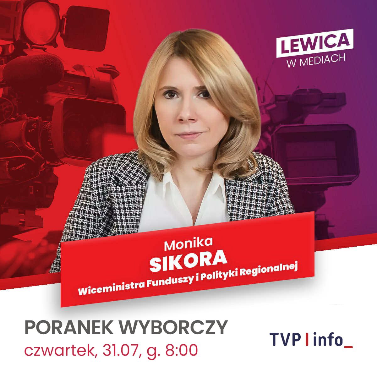 Lewica (@__lewica) on Twitter photo 💻 Wiceministra <a href="/MFIPR_GOV_PL/">Ministerstwo Funduszy i Polityki Regionalnej</a> <a href="/Moni_Sikora/">Monika Sikora ⚡️</a> dziś o 8:00 będzie gościnią programu #PoranekWyborczy w <a href="/tvp_info/">tvp.info 🇵🇱</a>
Zachęcamy do ogladania!
#LewicaWMediach 💻 Wiceministra <a href="/MFIPR_GOV_PL/">Ministerstwo Funduszy i Polityki Regionalnej</a> <a href="/Moni_Sikora/">Monika Sikora ⚡️</a> dziś o 8:00 będzie gościnią programu #PoranekWyborczy w <a href="/tvp_info/">tvp.info 🇵🇱</a>
Zachęcamy do ogladania!
#LewicaWMediach