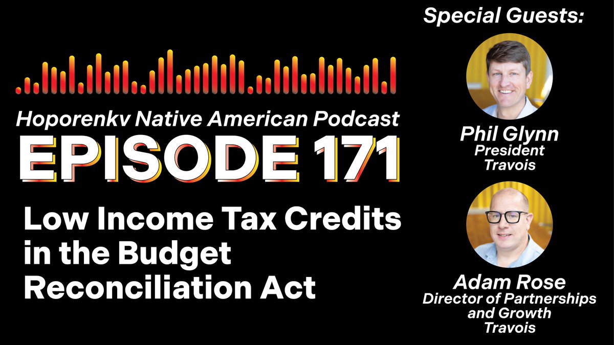 NLC (@nativelearningc) on Twitter photo 🎙️Hoporenkv Native American Podcast Episode Alert! Low Income Tax Credits in the Budget Reconciliation Act 🎙️
🔗Watch on Youtube: youtube.com/watch?v=4Tyadb…
🎙️Listen Here:nativelearningcenter.com/podcasts/
#HoporenkvPodcast #NativeAmericanHousing #TribalDevelopment #NativeLearningCenter 🎙️Hoporenkv Native American Podcast Episode Alert! Low Income Tax Credits in the Budget Reconciliation Act 🎙️
🔗Watch on Youtube: youtube.com/watch?v=4Tyadb…
🎙️Listen Here:nativelearningcenter.com/podcasts/
#HoporenkvPodcast #NativeAmericanHousing #TribalDevelopment #NativeLearningCenter