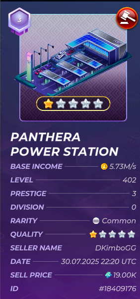 This Panthera Power Station Had to be HAD
And it had to be had by Me

How lucky am I no one else bided ageist me!
Or does that mean I just OVER PAID?

19K worth it for any 6 Q
Especially for the last day day of WAR
Just need 1 more little item
Let's GO #VOID
I'm over budget now