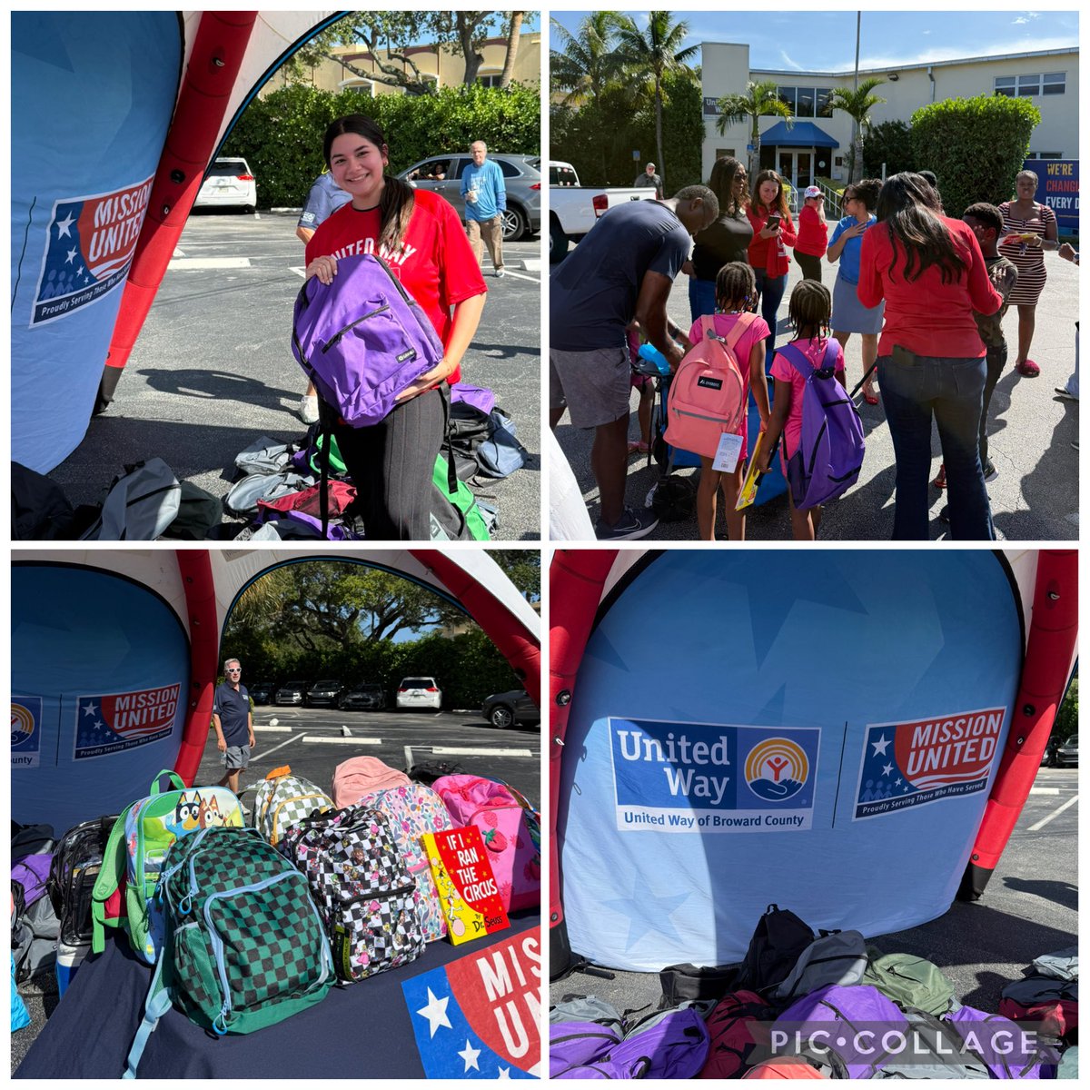 Great turnout for the United Way of Broward County Back to School backpack giveaway. Thanks to my awesome district aide Kiara Colman for representing the District 💯 team! 🎒