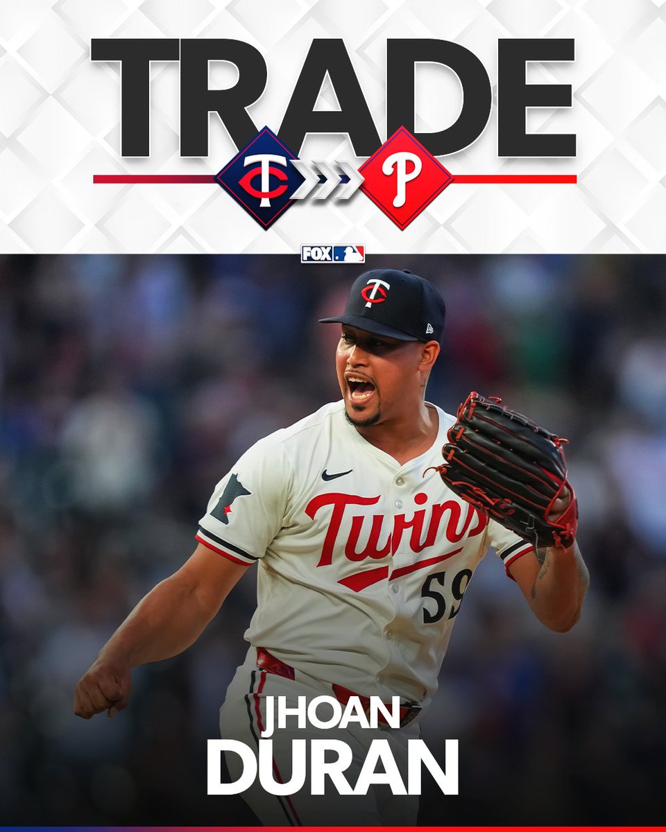 The Phillies are acquiring Jhoan Duran from the Twins for Eduardo Tait and Mick Abel, per multiple reports