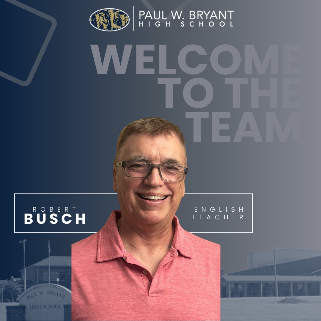 Paul W. Bryant High School (@bryantstampede) on Twitter photo Welcome to the team, Mr. Law and Mr. Busch! #onestampede Welcome to the team, Mr. Law and Mr. Busch! #onestampede