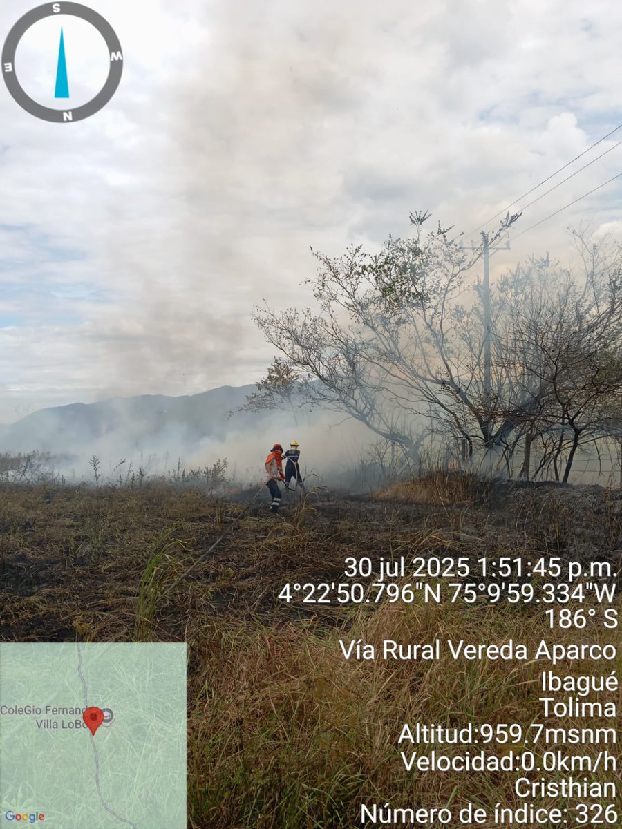 🚨 Incendio forestal controlado en Granja Garzón (vía Aparco)
🚒 Móviles 04, 03-19 y 14 controlaron fuego que afectó 10 hectáreas.
💧 Se usaron herramientas manuales y 1200 galones de agua.
👨‍🚒 Rápida acción conjunta evitó su propagación.