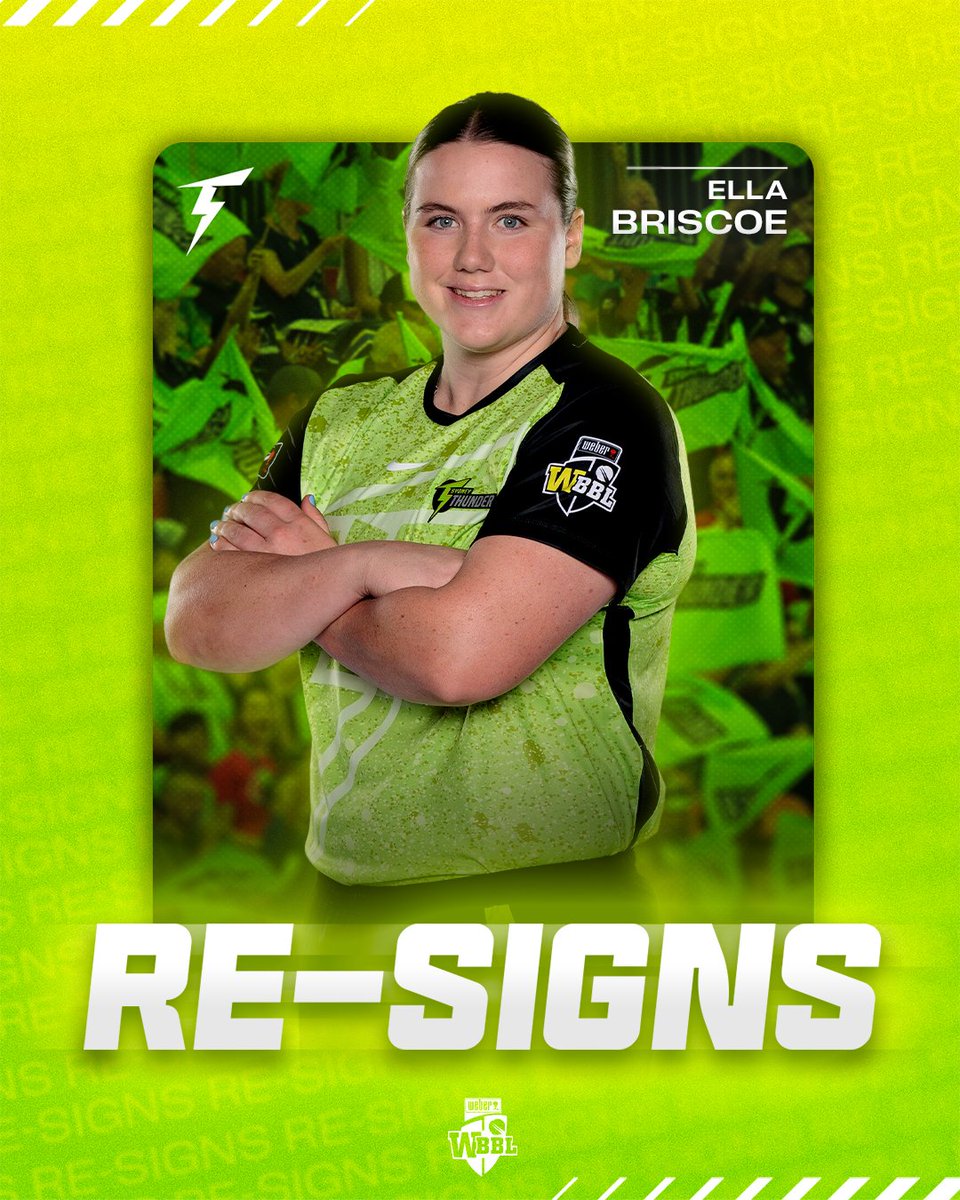 Weber Women's Big Bash League (@wbbl) on Twitter photo Two more re-signings at the <a href="/ThunderBBL/">Sydney Thunder</a> โก
Sienna Eve & Ella Briscoe will be back in lime green for #WBBL11. Two more re-signings at the <a href="/ThunderBBL/">Sydney Thunder</a> โก
Sienna Eve & Ella Briscoe will be back in lime green for #WBBL11.