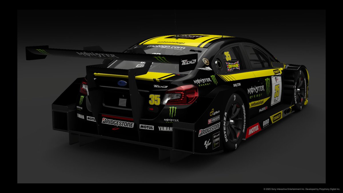 Jun_NCP131's tweet photo. WRX Gr.3 fert. Monster Yamaha Tech3
(2011 Cal Crutchlow)

#MotoLiveryChallenge
#GT7_MLC25
#GT7
#GT7Livery
#MotoGP
#Tech3 
#CC35 https://t.co/Tr5XVuejF1