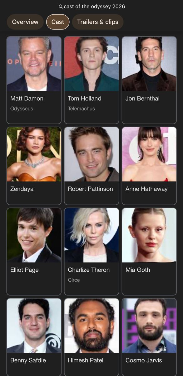 The upcoming Odyssey movie has a cast worthy of the myth. Holy smokes.
