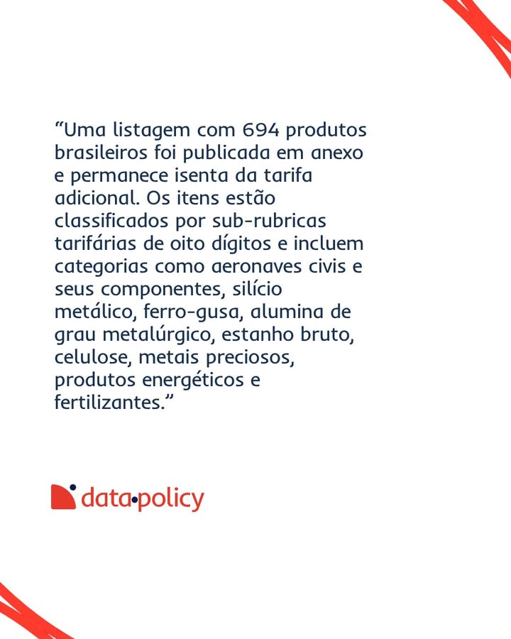 TeamDatapolicy's tweet photo. O governo dos Estados Unidos publicou decreto presidencial impondo tarifas a produtos brasileiros.
Leia a matéria completa em https://t.co/3R7sOGDNzz  ou acesse o link na Bio. 
#noticias #eua #tarifaço #decretopresidencial #trump https://t.co/FNq6fXXUug