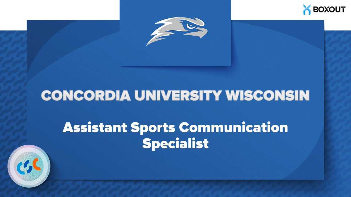 College Sports Communicators Jobs & Transactions (@csccareers) on Twitter photo 🚨JOB POSTING🚨
<a href="/CUWFalcons/">Concordia Wisconsin Falcons</a> - Assistant Sports Communication Specialist
…center.collegesportscommunicators.com/jobs/21518668 🚨JOB POSTING🚨
<a href="/CUWFalcons/">Concordia Wisconsin Falcons</a> - Assistant Sports Communication Specialist
…center.collegesportscommunicators.com/jobs/21518668