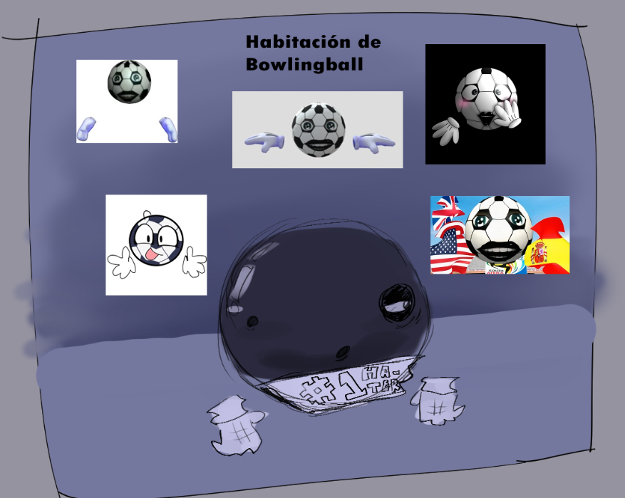 Dunkito__xP's tweet photo. Bowlingball x Soccerball buscar #fanart #lostmedia #funvideotv #Ocxcanon (Ignoren el contexto de la ultima imagen, solo la dibuje por que me gusto el diseño :"vvv) https://t.co/oxebaBZmpr