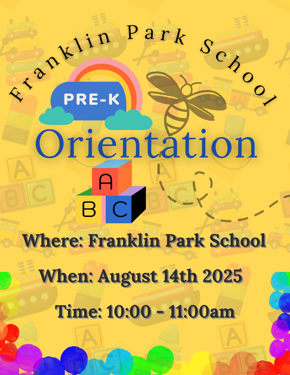 Aqiyla Duncanson (@aduncanson_ftps) on Twitter photo Save the date for PreK Orientation on August 14th from 10-11am at Franklin Park School. See you then! <a href="/FPS_Stein_FTPS/">Jennifer Stein</a> <a href="/VPSikorski_FTPS/">Kira Sikorski</a> <a href="/DenaFebus_FTPS/">Dena Febus</a> Save the date for PreK Orientation on August 14th from 10-11am at Franklin Park School. See you then! <a href="/FPS_Stein_FTPS/">Jennifer Stein</a> <a href="/VPSikorski_FTPS/">Kira Sikorski</a> <a href="/DenaFebus_FTPS/">Dena Febus</a>