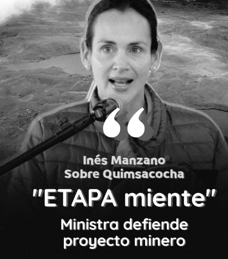 El proyecto minero Loma Larga (#Quimsacocha) ES INVIABLE Y UNA FALTA DE RESPETO a más del 80% de cuencanos que votó en contra de la minería en zonas de recarga hídricas del cantón, hay estudios serios que dicen que se contaminará el agua de consumo humano y los ríos de #Cuenca.