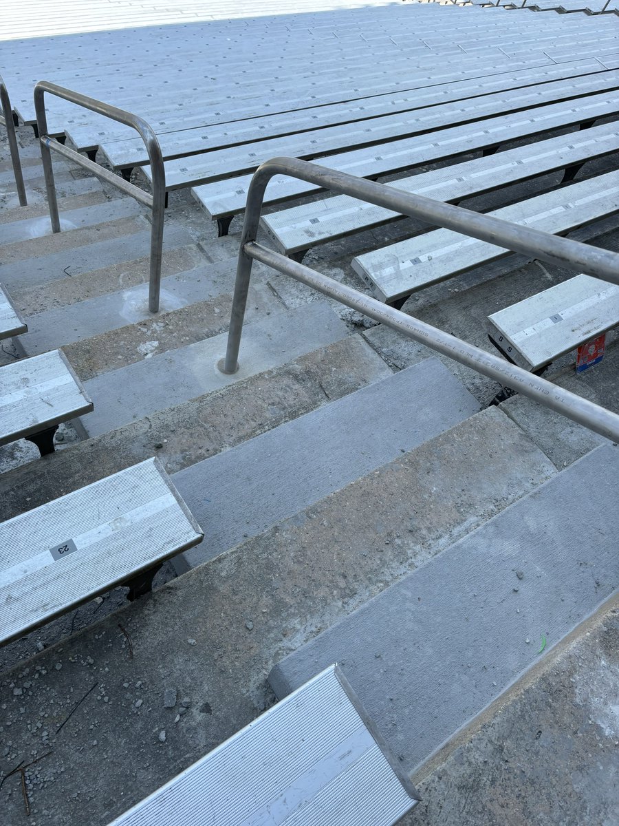 For the folks that keep up with Maryland stadium improvements (<a href="/TestudoDave/">Dave</a>, <a href="/IceColdNattyBoh/">Crabcakes&Football</a> among others), there’s a lot of concrete work to fix the steps going on in the lower bowl of SECU.