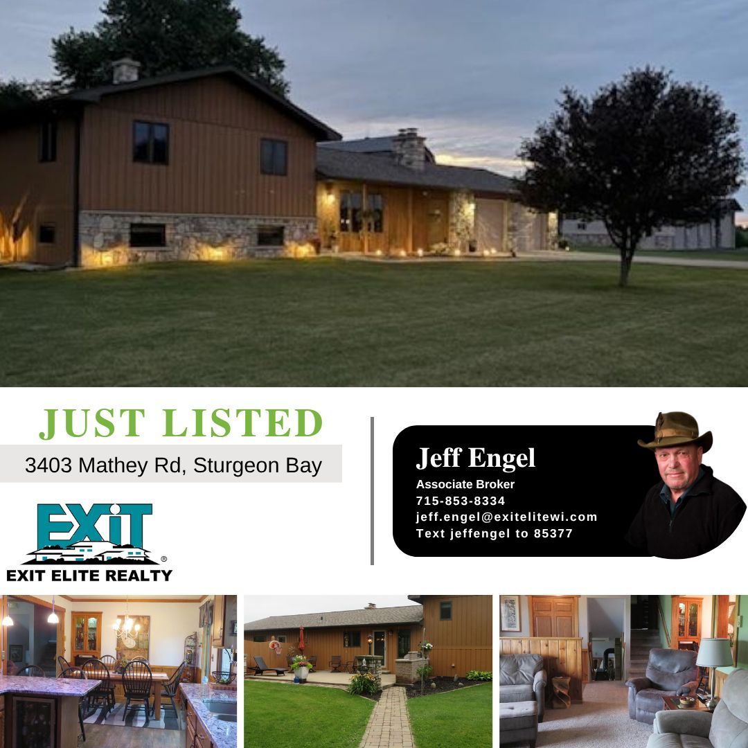 exitelitewi's tweet image. 🚨 A MUST-SEE PROPERTY!🚨
📍 Just minutes from Sturgeon Bay — but feels like your own private retreat!
🏡 3 Bed | 1.5 Bath | 1,956 sq ft bi-level
🔥 Cozy up with a gas fireplace + high-efficiency wood stove
❄️ 2 wall heat/AC units + newer roof
shorturl.at/DwpqQ