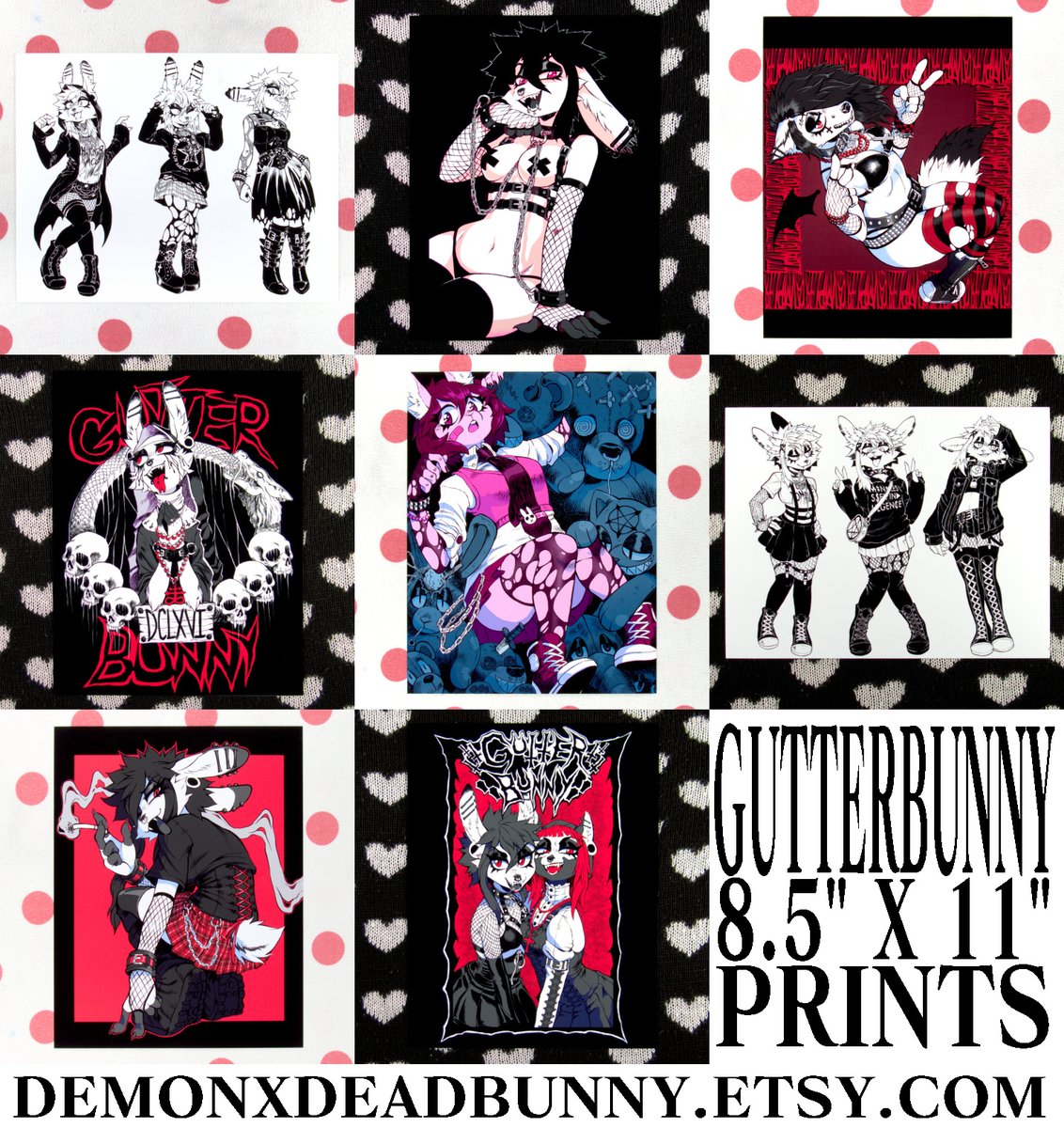 ⛓️August Print Drop⛓️
Featuring designs by my fav vampire <a href="/Gutterbunny/">⛧🜏GUTTERBUNNY🜏⛧ (HEALTH HIATUS)</a> 

>> demonxdeadbunny.etsy.com  
more below! 🧵