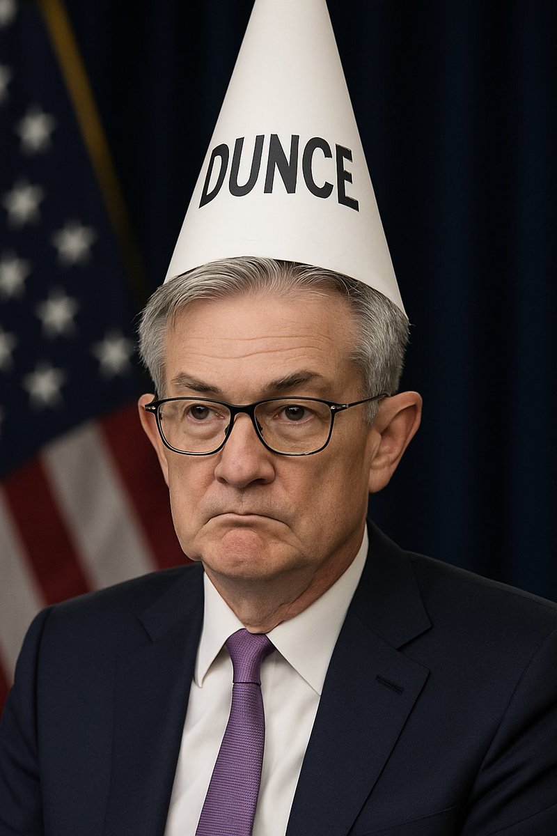 TheChadLedger's tweet photo. 🚨 FIRE JEROME POWELL 🚨
This narcissist tanked the economy, printed trillions, then blamed you for inflation.
Still pretending he’s got it under control. Clown show’s over. 🎪📉
🔥 #FirePowell
📉 #FedFail
💥 #JeromeTheJoke
💸 #EndTheFed
🧠 #Bitcoin https://t.co/oN7lEt1qLR