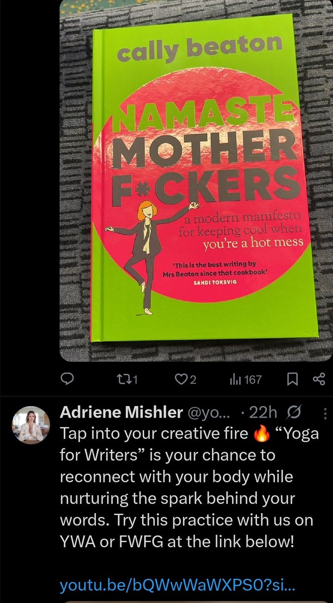 jaxorbetta's tweet photo. Perfectly timed posts in my feed. I often quote @callybeaton when Im doing Yoga with Adriene 🙏 https://t.co/1ZSMk1gR9I
