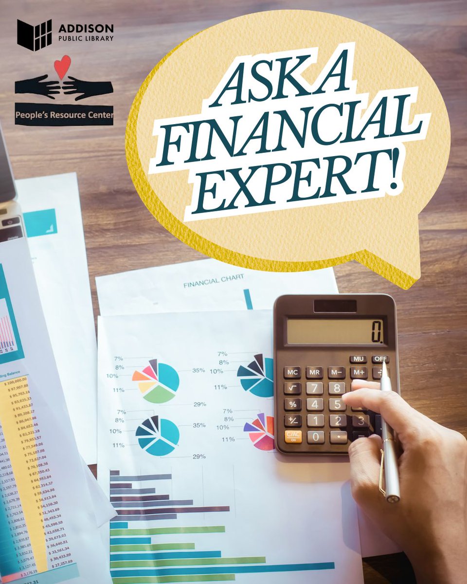 Addison Public Library (@addisonpublib) on Twitter photo 💰 Have questions about money, banking, or budgeting?
Stop by and chat with a financial expert from the <a href="/peoplesrc/">People's Resource Center</a>! They'll be here to answer your questions and connect you with free tools and resources.
🗓 Thursday, July 31 from 10:30 AM–1:30 PM 💰 Have questions about money, banking, or budgeting?
Stop by and chat with a financial expert from the <a href="/peoplesrc/">People's Resource Center</a>! They'll be here to answer your questions and connect you with free tools and resources.
🗓 Thursday, July 31 from 10:30 AM–1:30 PM