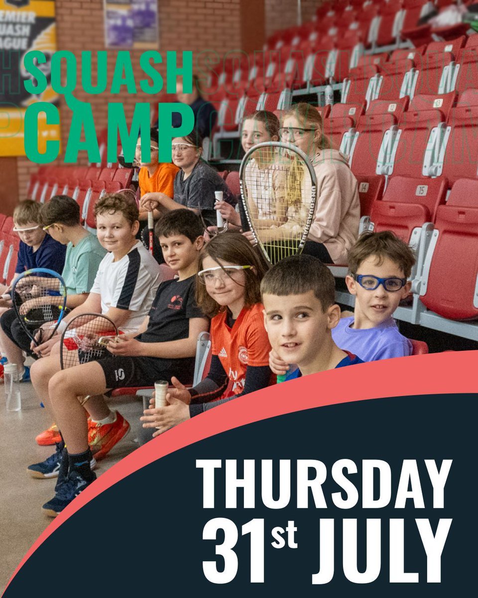 There are still some spaces available for tomorrow's Squash Camp.

Book here: shop.squashwales.com/products/squas… 

Camp runs every Tuesday and Thursday throughout the summer. Our camps are fun, friendly and run by Squash Wales trained coaches. 

#SummerClubCardiff #SummerHolidayClubs