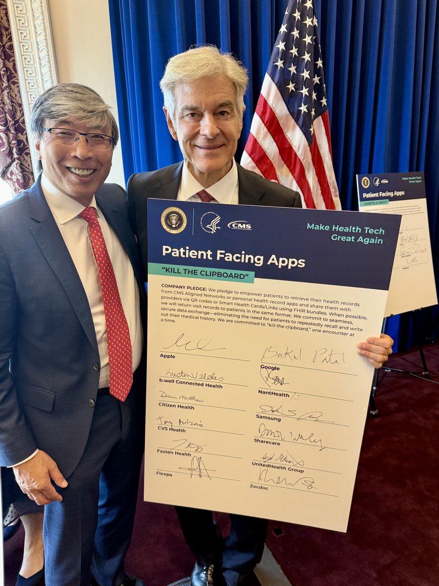Honored to participate in the initiative by CMS to Make Health Tech Great Again through NantIQ to launch the AI patient centered app to provide Americans access to their health records anytime anyplace across the healthcare system. Patient empowerment w AI <a href="/CMSGov/">CMSGov</a> <a href="/DrOzCMS/">DrOzCMS</a>