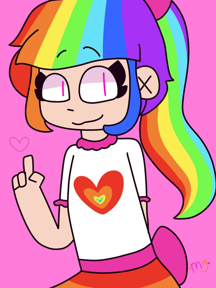my qpp made art for this person for an art trade back in 2020 and rainbowkitty never did her part of the trade