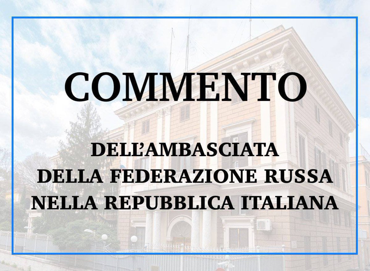 ⚡️Pertanto, coerentemente al noto proverbio russo, “Non prendertela con lo specchio se il viso è brutto”, possiamo constatare che il Ministero degli Affari Esteri italiano ha ecceduto in zelo nel convocare l’Ambasciatore russo.

🔗 facebook.com/share/p/19BxMh…