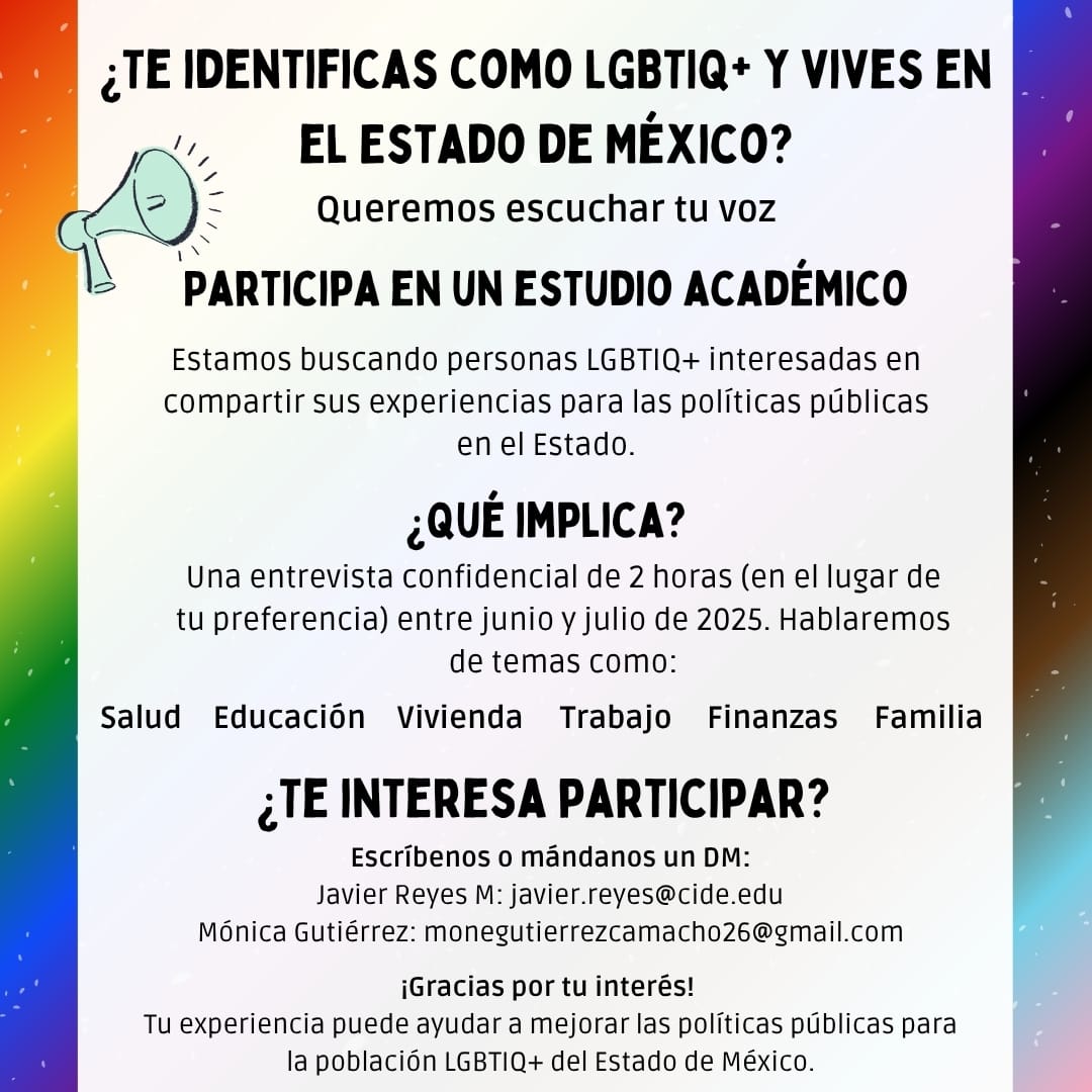 Javier Reyes M (@javierreyesm) on Twitter photo Seguimos buscando personas Intersexuales que quieran participar en este estudio ¿conoces a alguien? #IntersexMx, #Intersex, #DiversidadEdomex #intersexual #LGBTIQ Seguimos buscando personas Intersexuales que quieran participar en este estudio ¿conoces a alguien? #IntersexMx, #Intersex, #DiversidadEdomex #intersexual #LGBTIQ