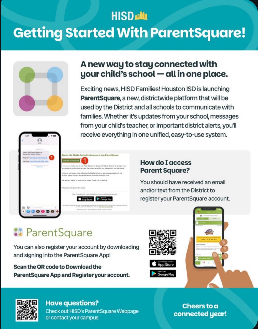 Kesia Lang, M.Ed. (@klang1hisd) on Twitter photo 📣 Huge Announcement!!! 
Our entire district, including Braeburn Elementary, is now using ParentSquare to keep you informed and connected. Get school news and important updates—all in one place!
Download the app NOW & check your email today! #StayConnected <a href="/Braeburn_HISD/">Braeburn Elementary, Houston ISD</a> 📣 Huge Announcement!!! 
Our entire district, including Braeburn Elementary, is now using ParentSquare to keep you informed and connected. Get school news and important updates—all in one place!
Download the app NOW & check your email today! #StayConnected <a href="/Braeburn_HISD/">Braeburn Elementary, Houston ISD</a>
