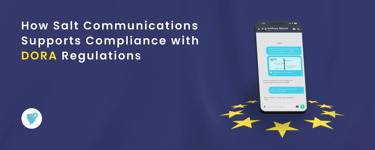 SALT COMMUNICATIONS BLOG: How Salt Communications Supports Compliance with DORA Regulations

buff.ly/BTuZaMB

#Cybersecurity #DORACompliance #ICTTF #Resilience 
#SecureCommunications #DORA