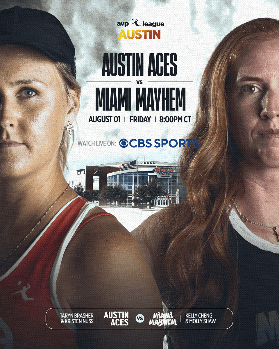 Austin, You Ready?
Brasher/Nuss (Austin Aces) vs Cheng/Shaw (Miami Mayhem) — 8PM CT on CBS Sports.