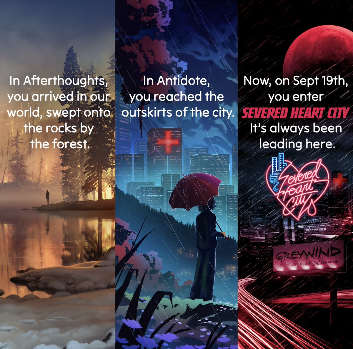 It’s always been leading here. See you in Severed Heart City on September 19th 🖤🥀