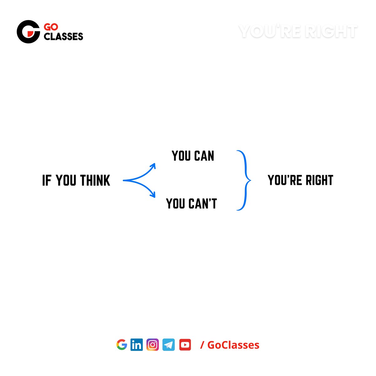 GOClasses_CSE's tweet image. Your rank starts in your mind! 💭  

If you think you can… or you can’t… you’re right! 🔥
 
#GoClasses #GATEPrep 
#GATEDA #GATECSE 
🖇 Join : t.me/goclasses_cse