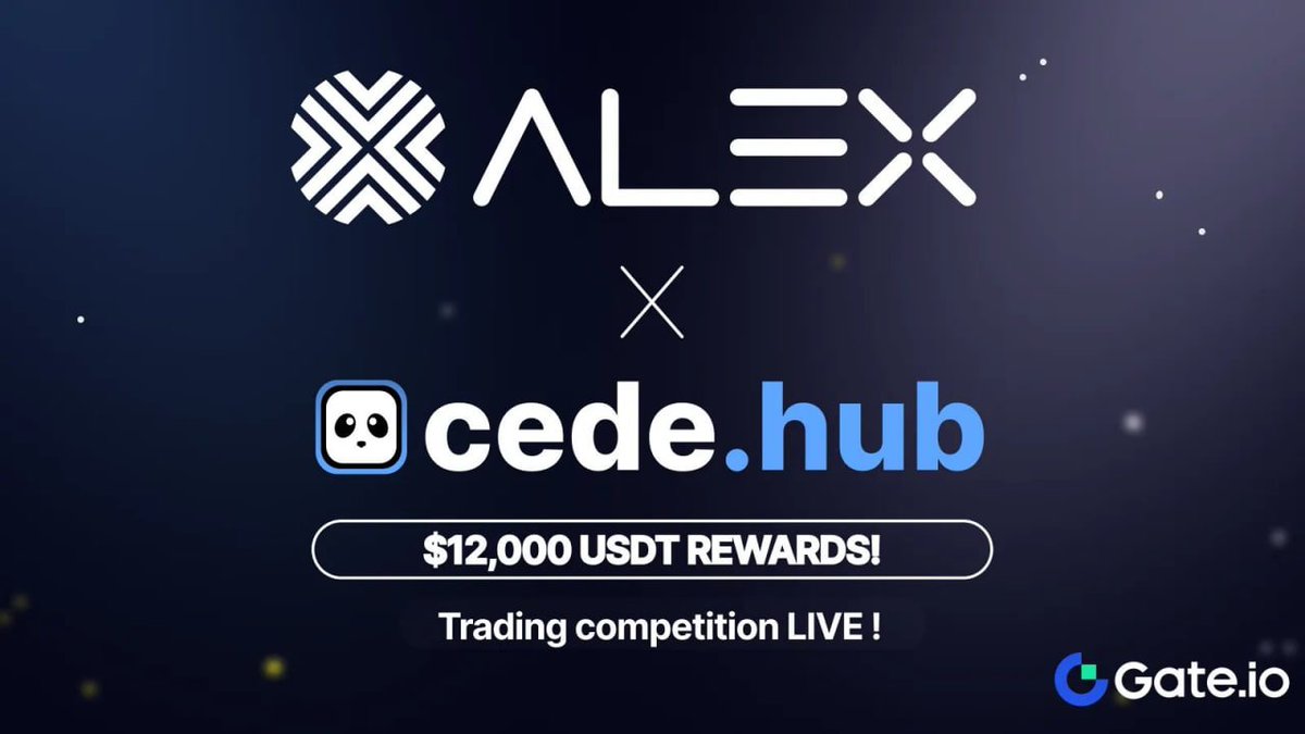 ALEX π§ No. 1 Bitcoin DeFi (@alexlabbtc) on Twitter photo Don't miss the $ALEX trading campaign LIVE on <a href="/cedelabs/">Cede.hub - Trade-to-earn πΌ</a>:
πΈ $12,000 in total USDT rewards
πΈ $428 in daily prizes
πΈ Ends August 19 β°
Hereβs how to earn:
1οΈβ£ Head to Cede Hub πapp.cedehub.io/?utm=x and trade $ALEX in the Cede Hub dApp
2οΈβ£ Log in to Gate.io. Don't miss the $ALEX trading campaign LIVE on <a href="/cedelabs/">Cede.hub - Trade-to-earn πΌ</a>:
πΈ $12,000 in total USDT rewards
πΈ $428 in daily prizes
πΈ Ends August 19 β°
Hereβs how to earn:
1οΈβ£ Head to Cede Hub πapp.cedehub.io/?utm=x and trade $ALEX in the Cede Hub dApp
2οΈβ£ Log in to Gate.io.